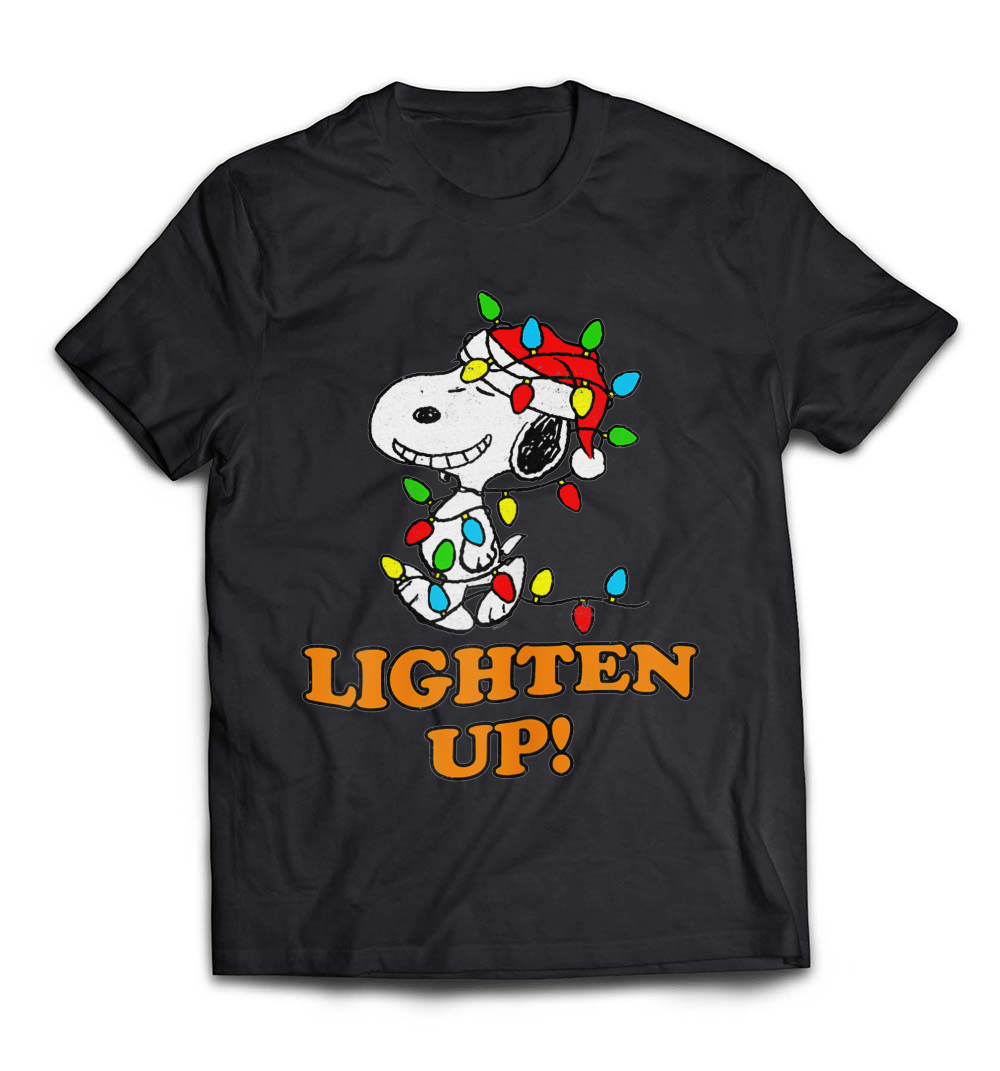 “Peanuts Snoopy Christmas Lighten Up T-Shirt” – A Fun and Festive Holiday Tee